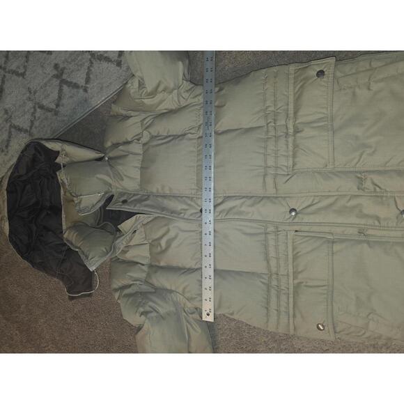 Vintage Field and Stream Women's Beige Long Puffer Coat with Hood - Picture 3 of 11